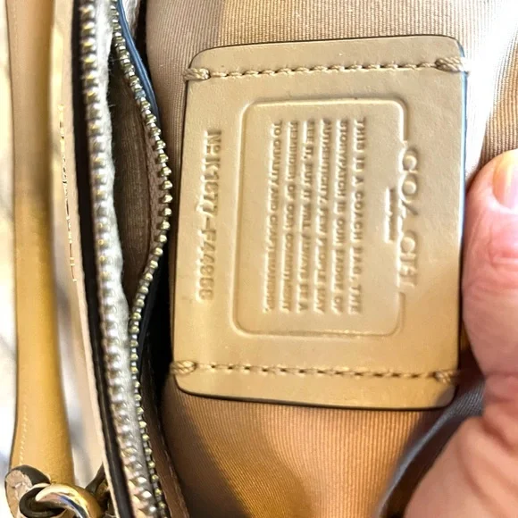 Coach Surrey Leather Satchel in Camel/Tan - Picture 5 of 8